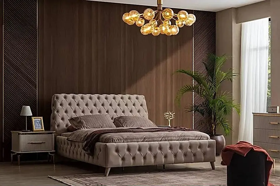 Begin Gold Karyola Bazalı 160x200 - Odasen Mobilya