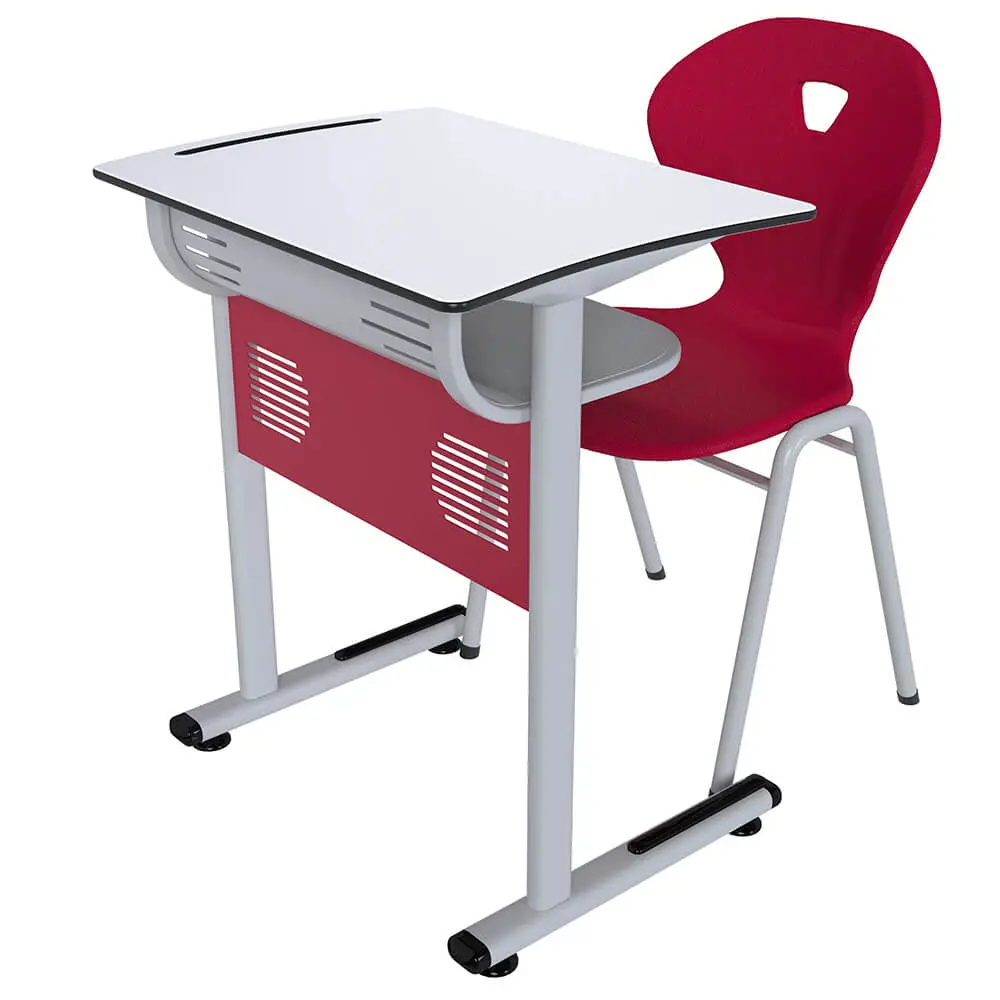 Kalem Sıra Kırmızı Tekli İkili Okul Masası - İstanbul Tuzla