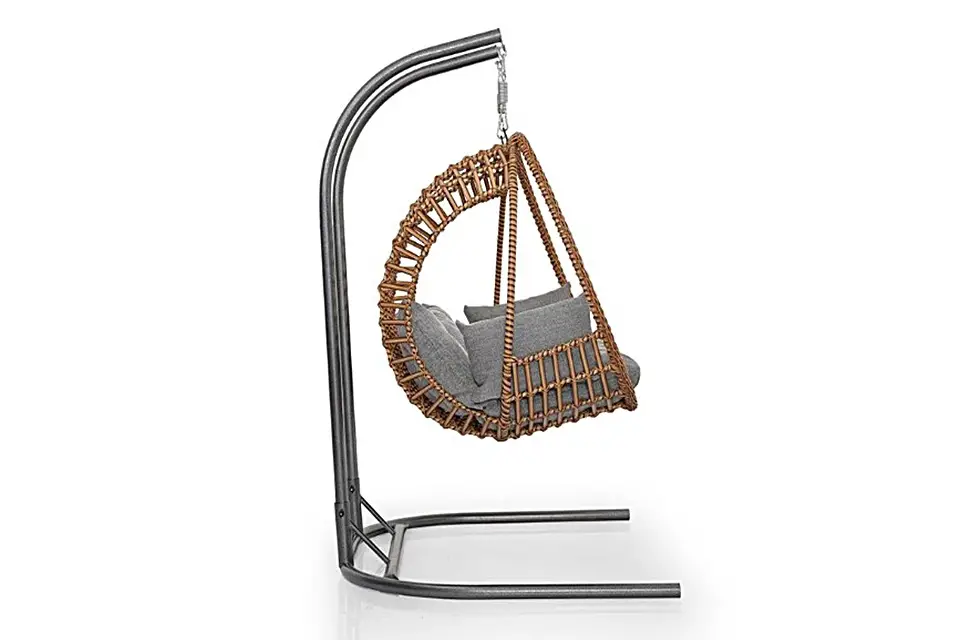 Olimpos İkili Rattan Salıncak Krem - Kargılı Mobilya