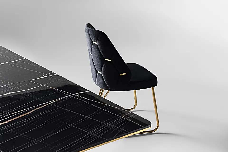 Siesta Siyah Mermer Masa Sandalye - Kayseri