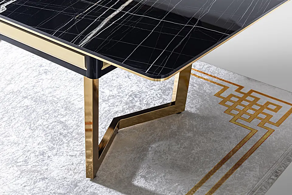 Siesta Siyah Mermer Masa Sandalye - Kayseri