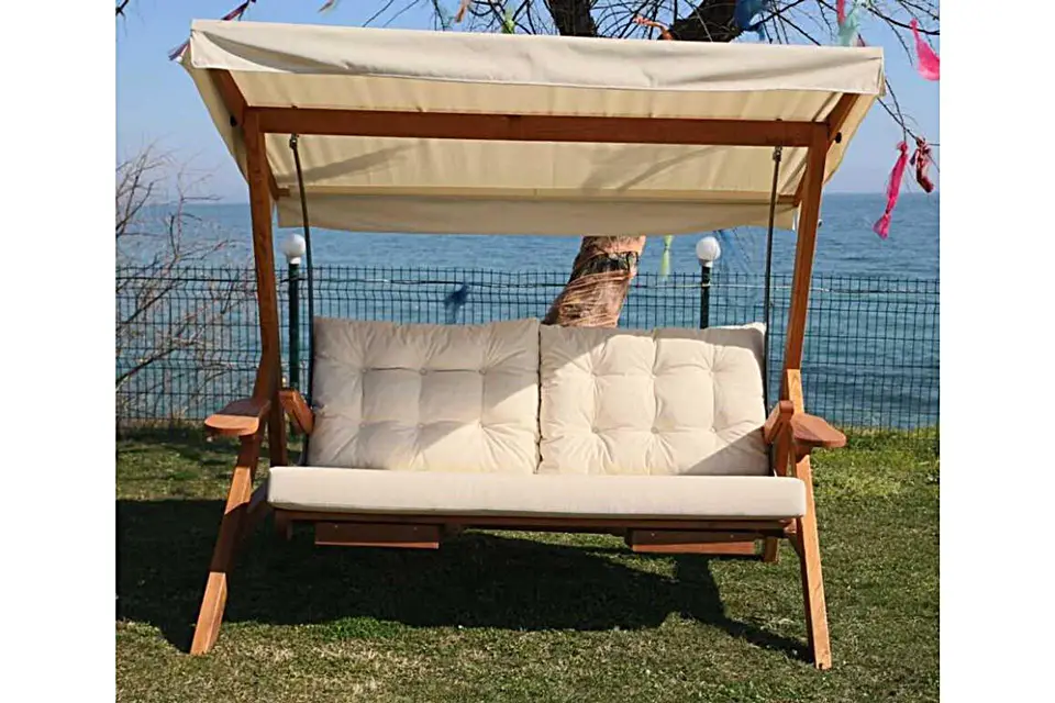 Venedik Ahşap Bahçe Salıncak - Divona Home Mobilya