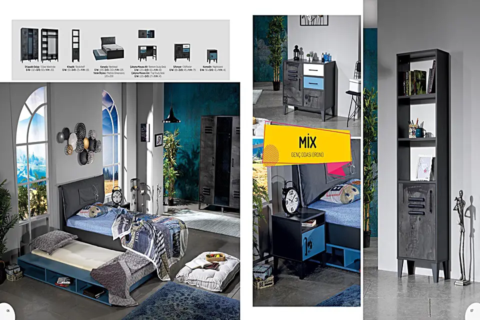 Mix Genç Odası - Hatay Antakya - Zeno Mobilya