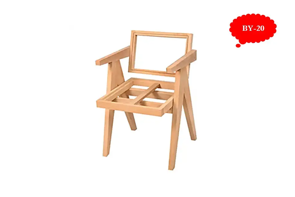 Ankara Siteler - Luna Kollu Ham Ahşap Sandalye İskeleti