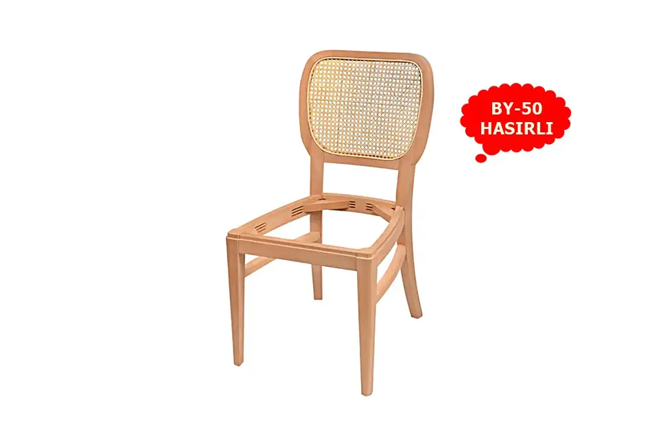 Toptan Hasırlı Ham Ahşap Soft Sandalye İskeleti - Bysandalye