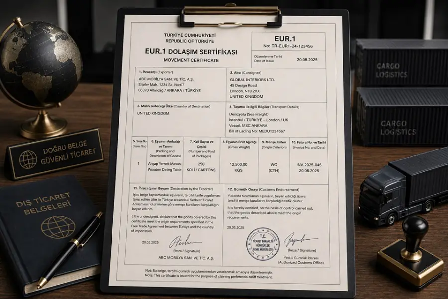 EUR.1 Dolaşım Sertifikası Nedir?