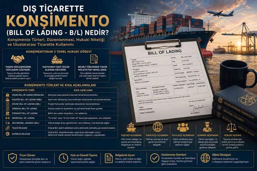 Dış Ticarette Konşimento (Bill of Lading - B/L) Nedir?