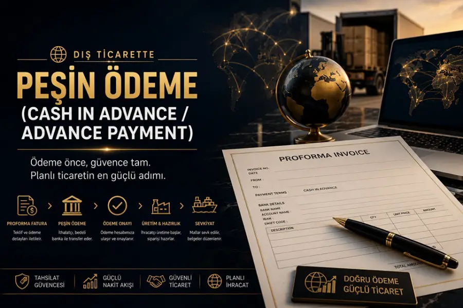 Dış Ticarette Peşin Ödeme (Cash in Advance / Advance Payment) Nedir?
