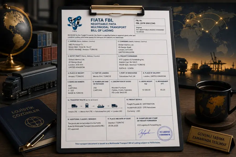 FIATA FBL (Negotiable FIATA Multimodal Transport Bill of Lading) Nedir?